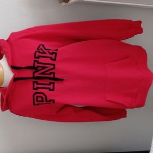 PINK Victoria's Secret Red Hooded Sweatshirt size S